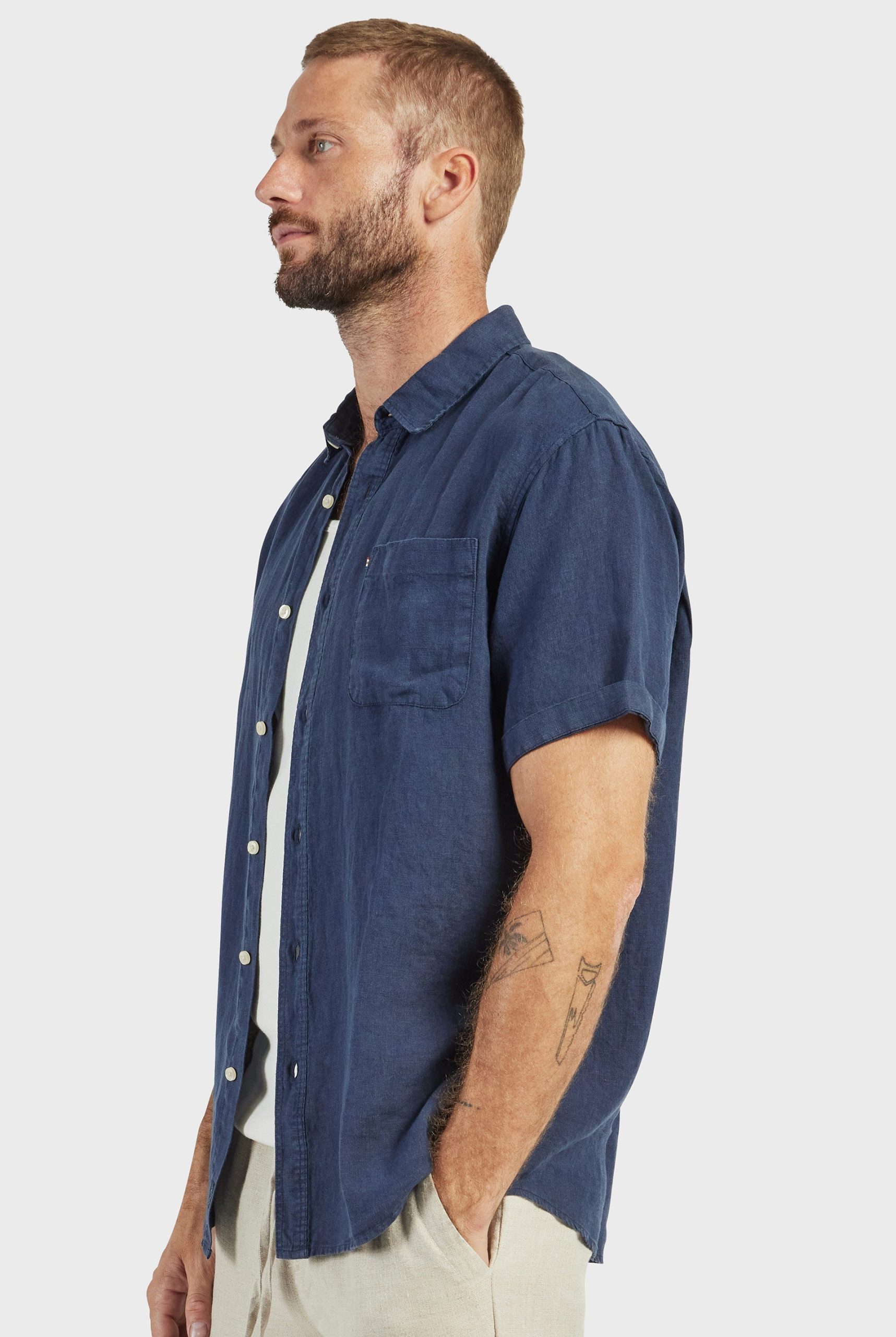 Hampton Linen S/S Shirt - Image 4