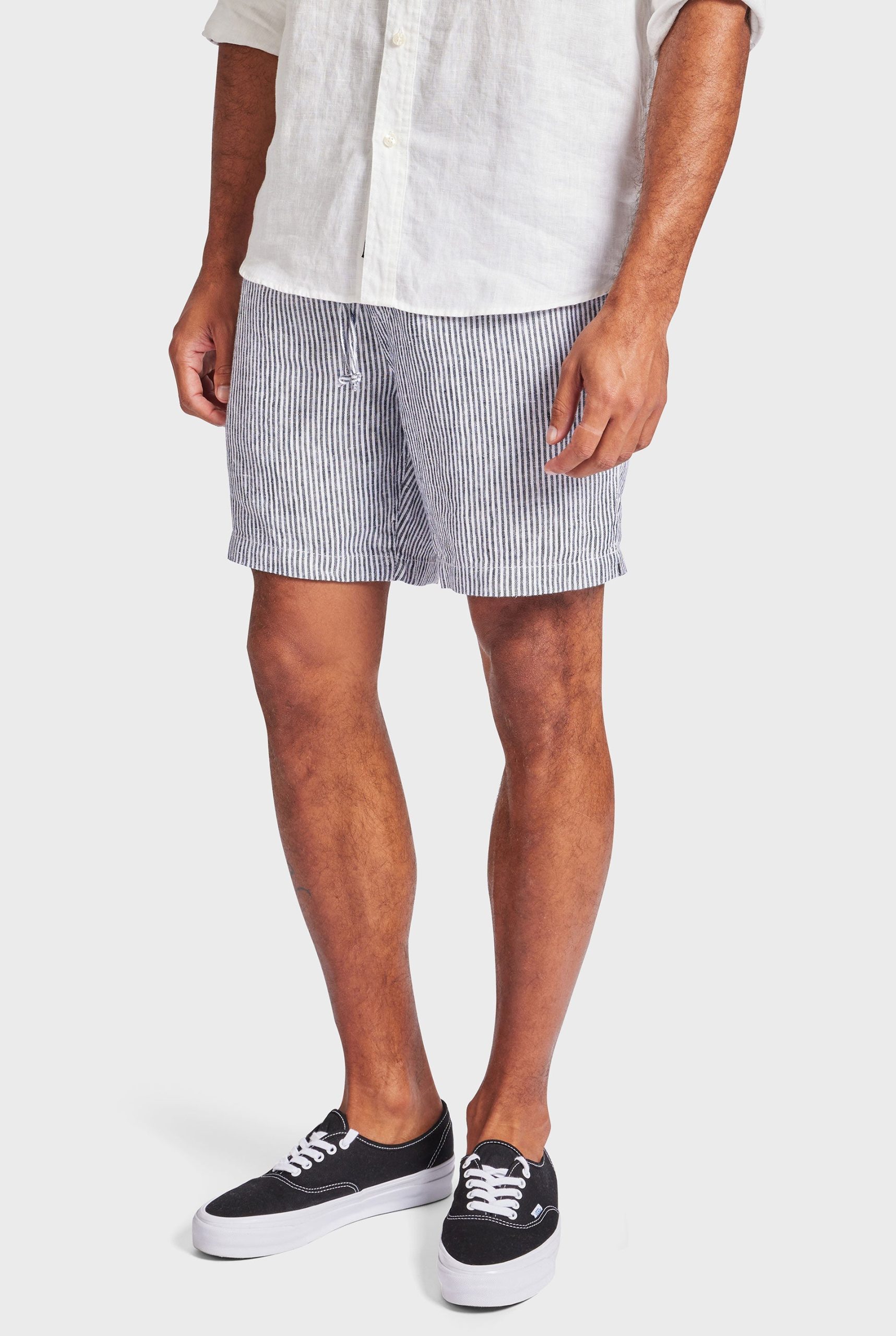 Stripe Riviera Linen Short - Image 3