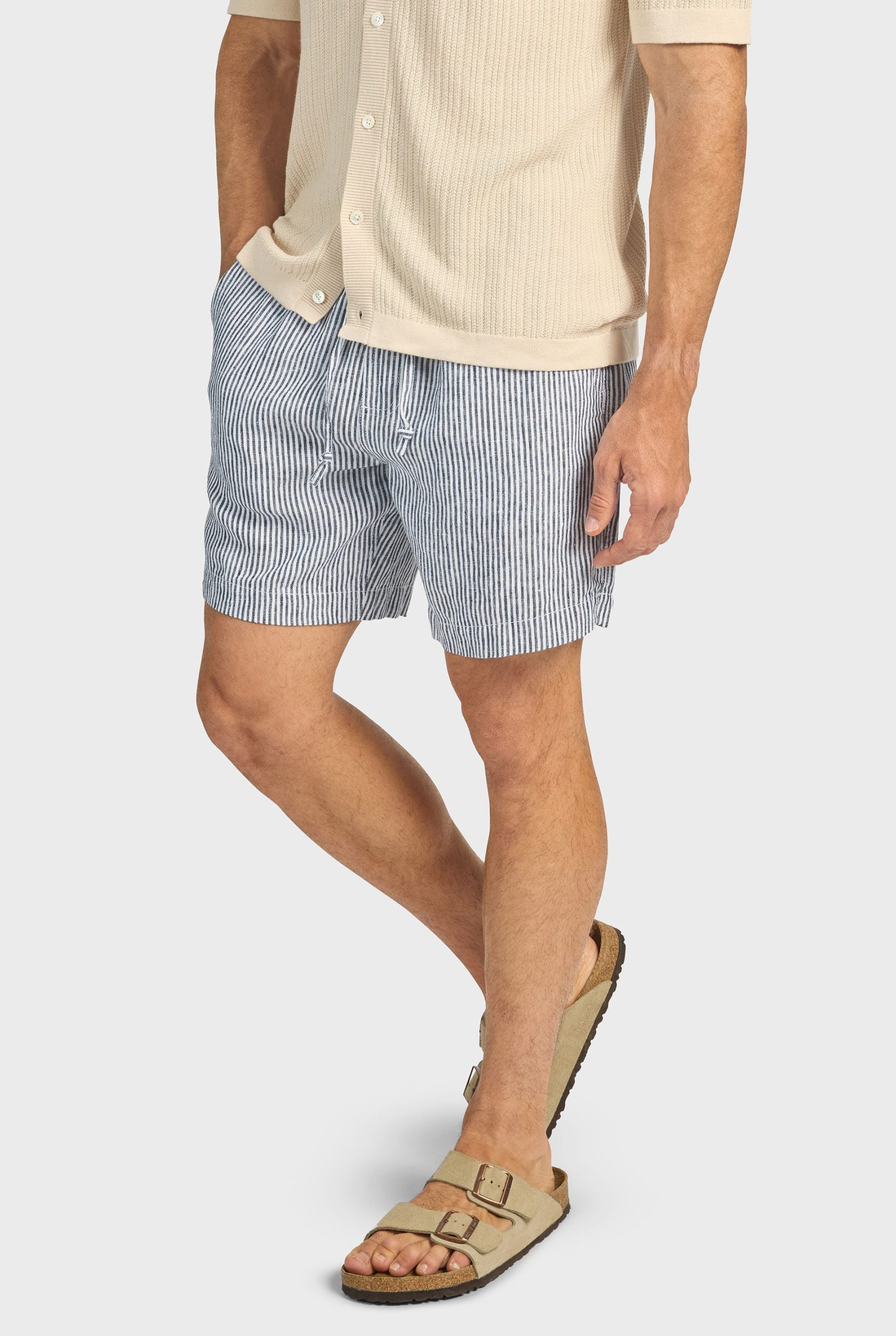 Stripe Riviera Linen Short - Image 4