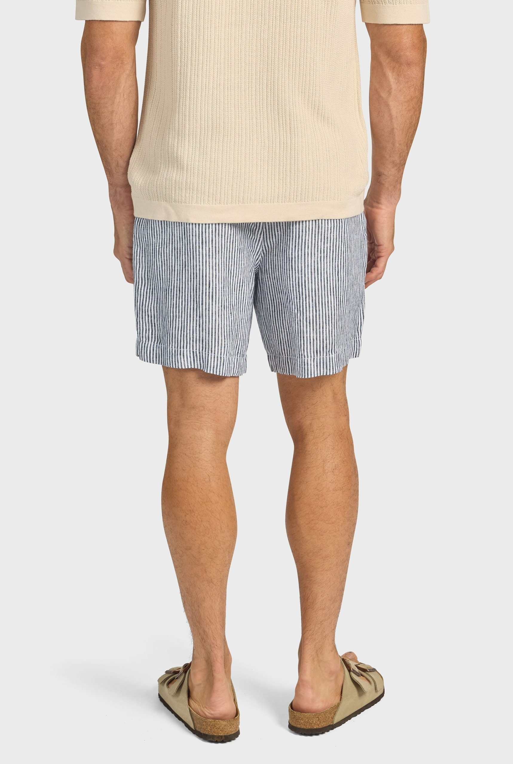 Stripe Riviera Linen Short - Image 5