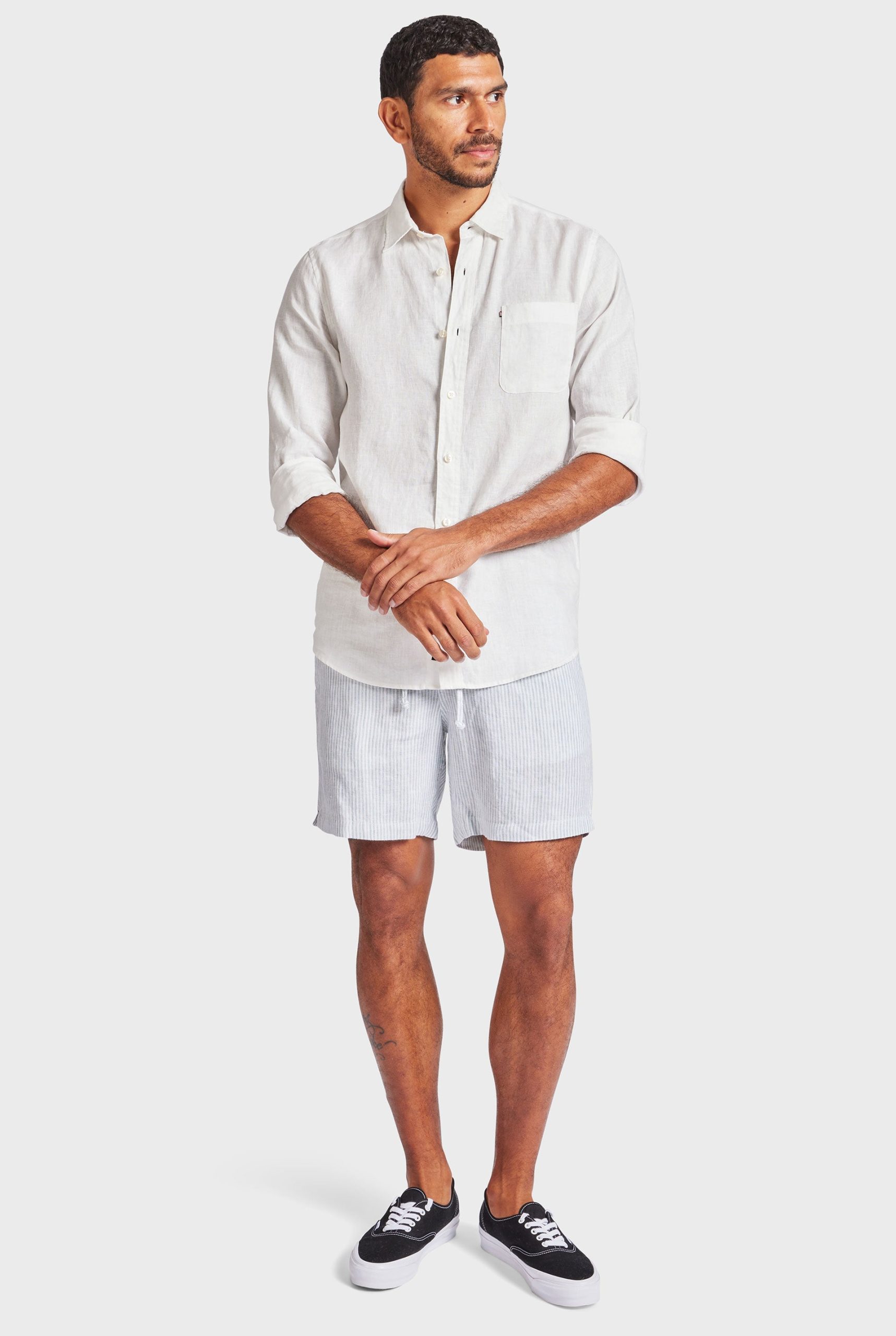 Stripe Riviera Linen Short - Image 2