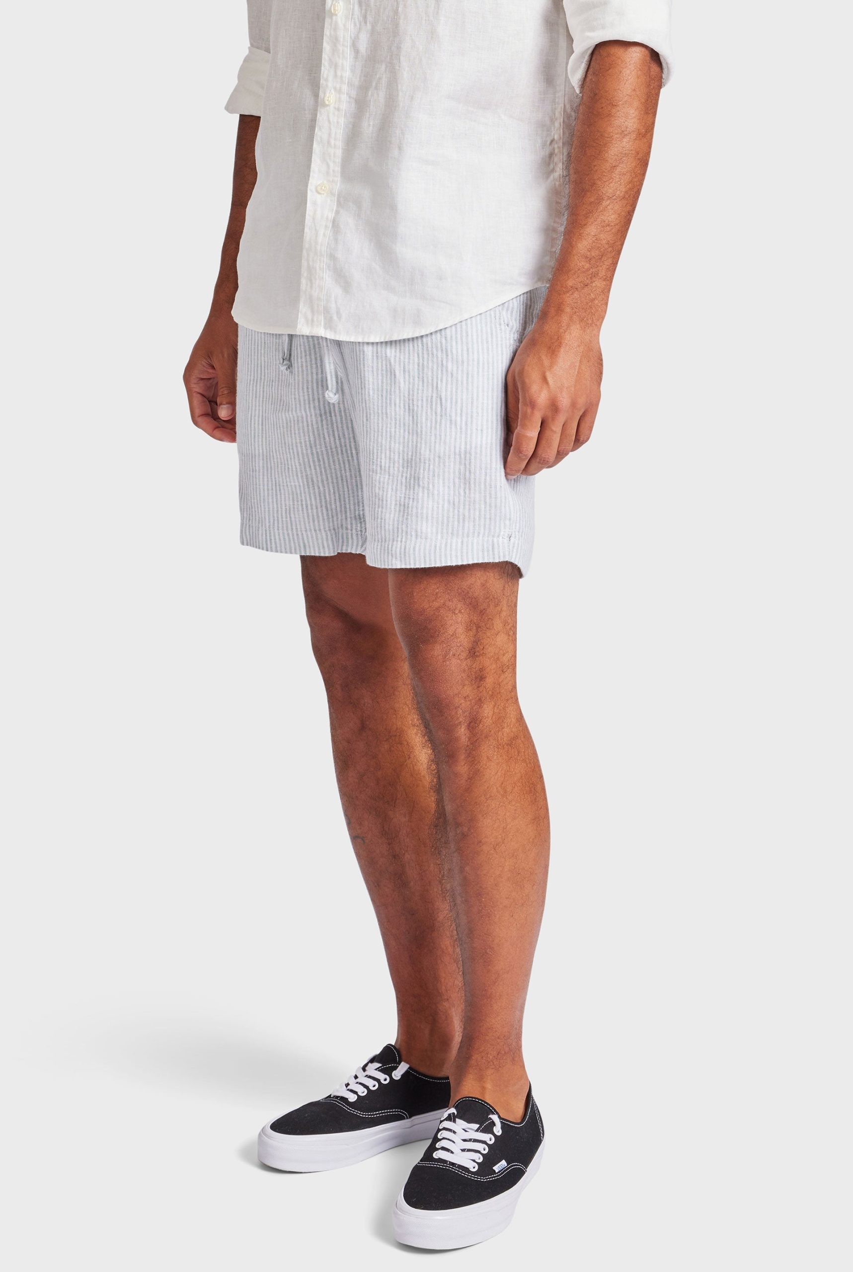 Stripe Riviera Linen Short - Image 4