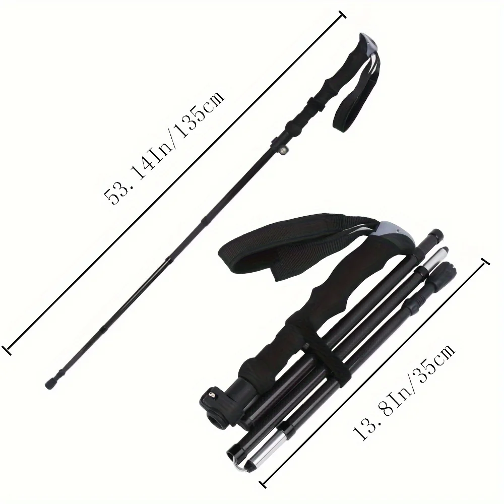 2 Pack Lightweight 100% Carbon Fiber Collapsible Sticks for Walking and Hiking - for Men and Women - Adjustable Height and Retra - Image 3