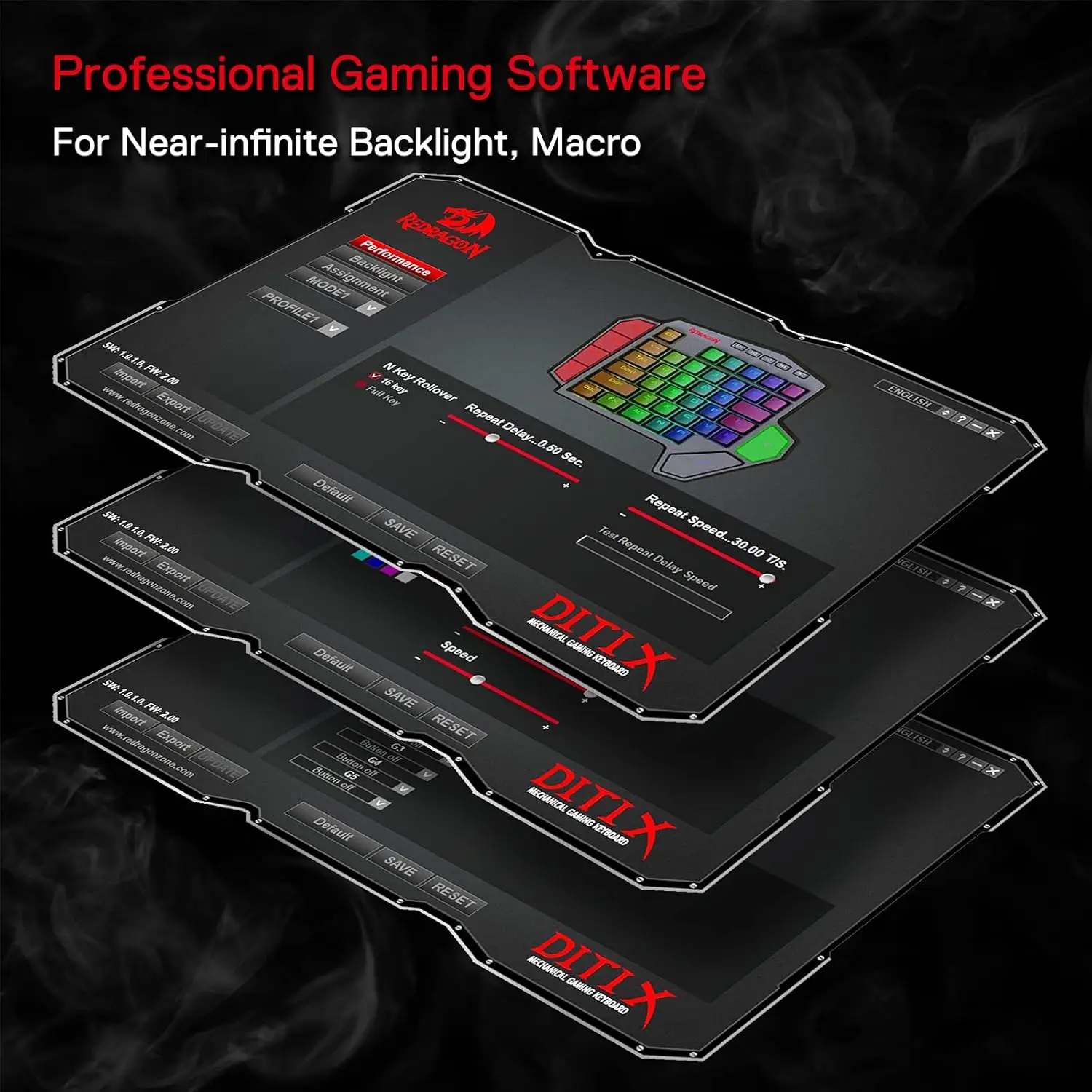 Redragon K585 PRO Wireless 42 Keys Hot-Swappable 3-Mode One-Handed Mechanical Gaming Wrist Support Keyboard - Image 5