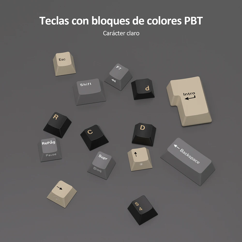 RK Royal Kludge R75 Gasket Mechanical Keyboard 75% RGB Backlit Hot-swappable Wired Spanish Gaming Keyboard with PBT Keycaps Knob - Image 4