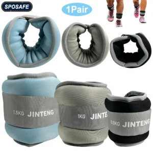 1Pair Wrist Ankle Weights 1kg, 2kg,3kg Strength Training Wrist Leg Arm Weight with Adjustable Strap, Jogging,Gymnastics,Aerobics