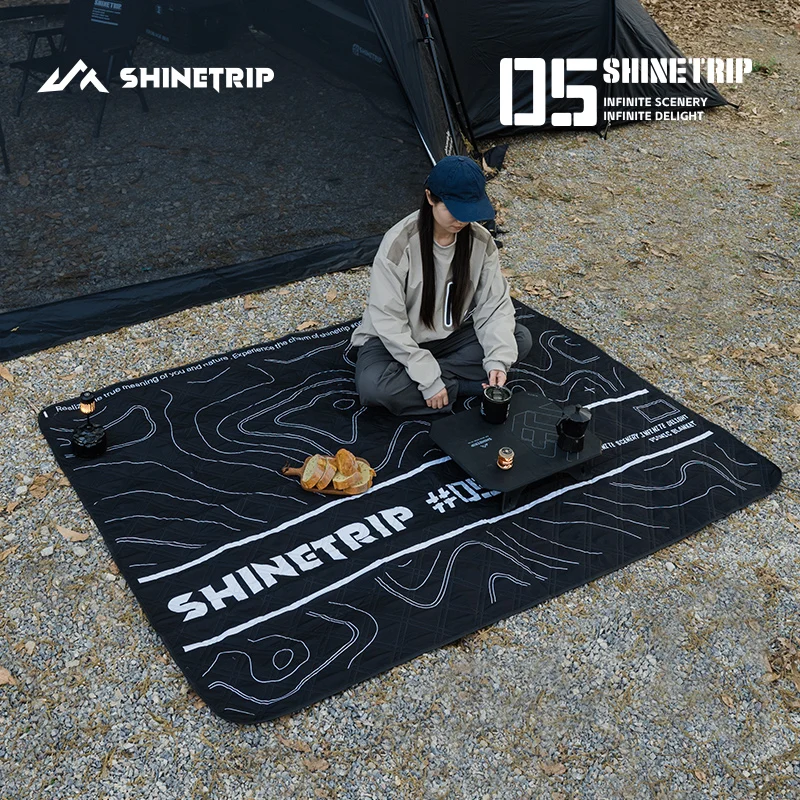 ShineTrip Outdoor Ultrasonic Aluminum Picnic Mat S M L Size Moisture Mats Four Seasons Mats Free Storage Bag Camping Picnic Mat - Image 2
