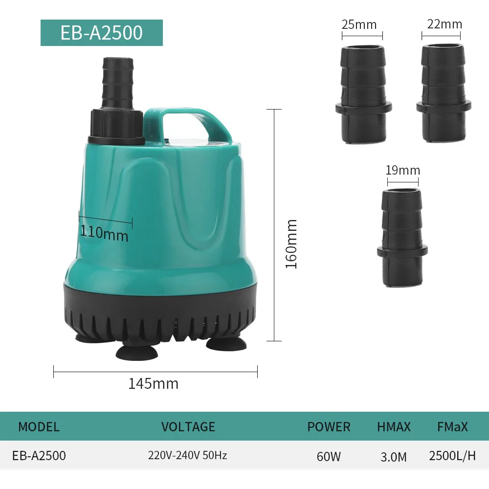 Submersible Water Pump Ultra Silence Circulation 220-240V Water Pump with Handle for Pond Aquarium Hydroponic Fish Tank Fountain - Image 8