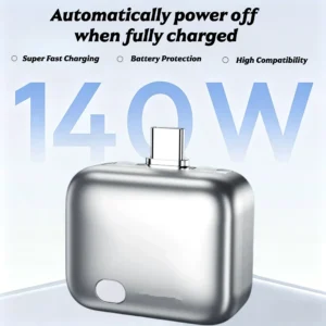 140W Smart Full Charge Self-Cut Type-C Adapter, Universal Auto Disconnect for Night Charging, Overcharge Prevention Separator