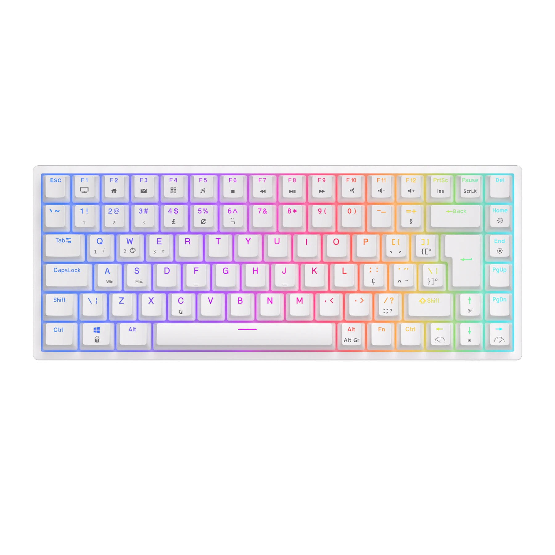 RK84 RK ROYAL KLUDGE Brazilian Wireless Gamer Keyboard Tri-mode BT5.0/2.4G/USB-C 75% RGB Bluetooth Mechanical Keyboard Portugal - Image 7