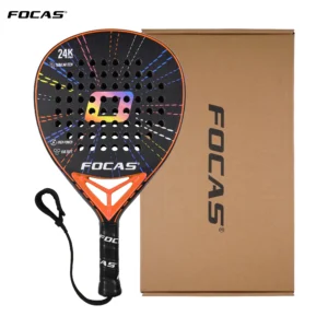 FOCAS 2026 Padel 24K Carbon Fiber Plate Tennis Racket Surface Treatment