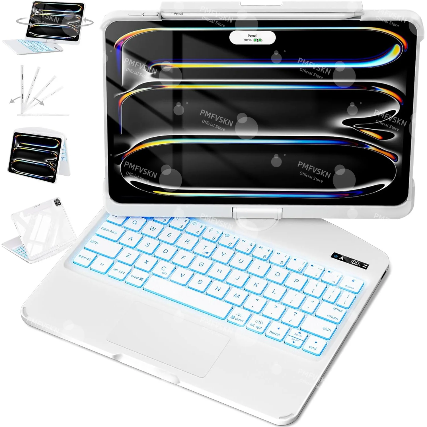 360° Rotate Magic Keyboard For iPad Pro 11 2024 2022 Air 4 5 6 7 For iPad 12.9 13 10th Generation 11th A16 2025 6th 5th 4th Gen - Image 8