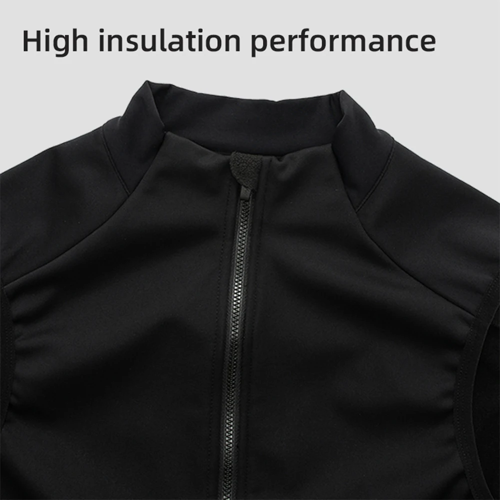 YKYWBIKE Cycling Gilet Bicycle Vest Thermal Winter Windproof 2 Way Zippers Road Bike Anti-Splash Cycling Windbreaker - Image 3