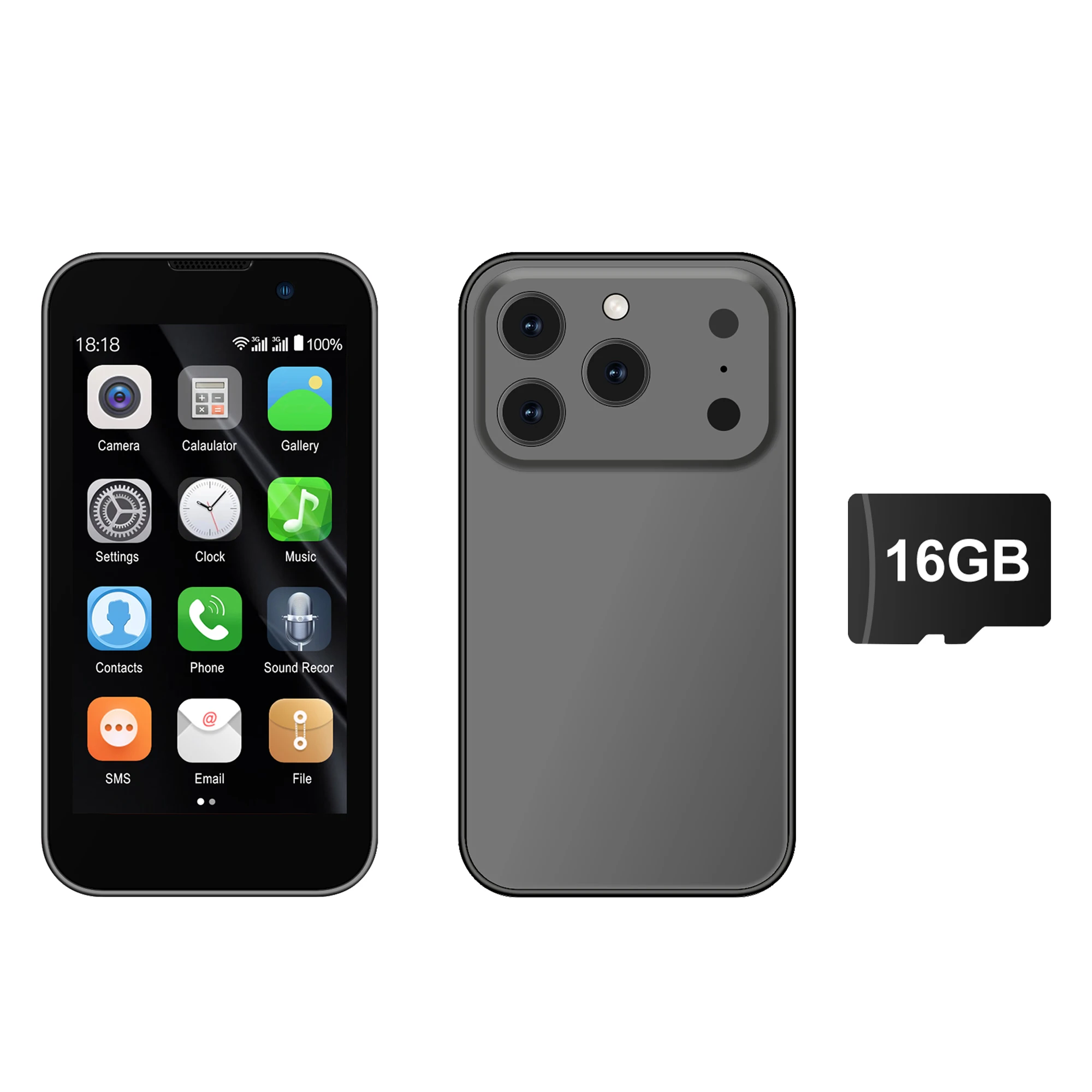 SERVO 17SE MINI 3G Tiny Smartphone Android System Play Store 2GB+16GB WhatsAPP GPS WiFi Dual SIM Card 3.0" Small Smart Cellphone - Image 7