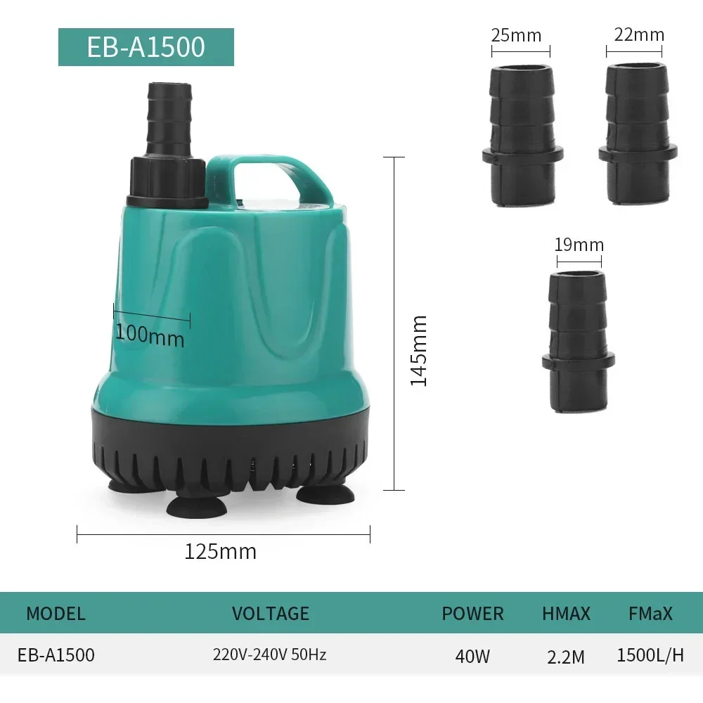 Submersible Water Pump Ultra Silence Circulation 220-240V Water Pump with Handle for Pond Aquarium Hydroponic Fish Tank Fountain - Image 7