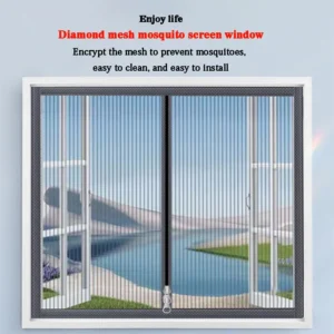 Summer King Kong Net Customized Invisible Mosquito Screen Window Self Installing Home Mosquito Net Gray Zipper Anti Cat Scratch