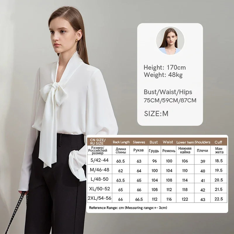 AMII Minimalist Women's Premium Chiffon Blouse 2025 Autumn New Elegant French Luxury Commuter Basic Loose Shirt Tops 12541048 - Image 9