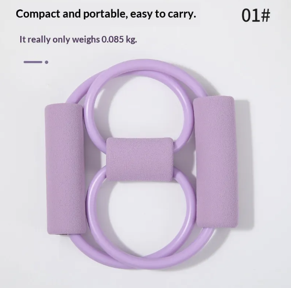 Yoga Pilates Stretch Resistance Band – Figure-8 Back & Upper Body Trainer - Image 3