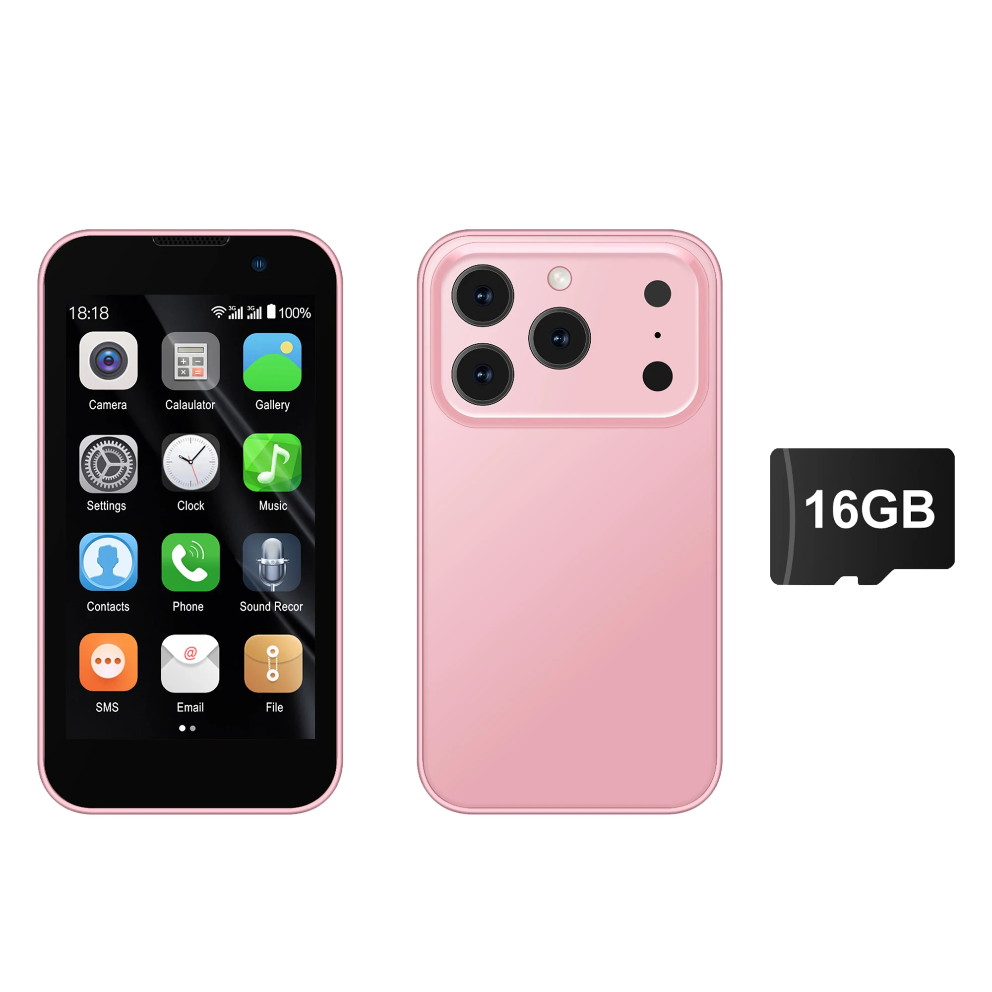 SERVO 17SE MINI 3G Tiny Smartphone Android System Play Store 2GB+16GB WhatsAPP GPS WiFi Dual SIM Card 3.0" Small Smart Cellphone - Image 8