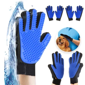 TPR Material Pet Grooming Gloves Hair Removal Mitt For Dogs Cats Bath Brush Massage Shedding Control Waterproof