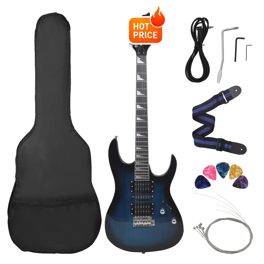 6 Strings 24 Frets Electric Guitar Maple Body Electric Guitar Guitarra With Bag Speaker Necessary Guitar Parts & Accessories - Image 19