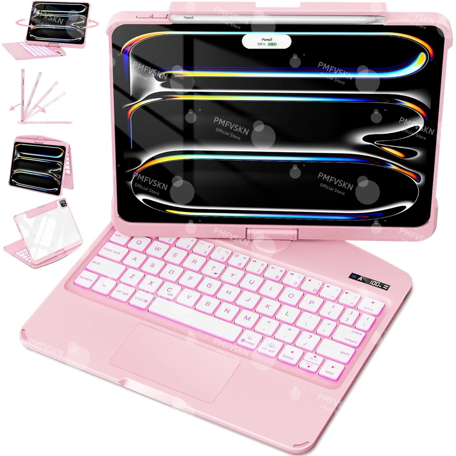 360° Rotate Magic Keyboard For iPad Pro 11 2024 2022 Air 4 5 6 7 For iPad 12.9 13 10th Generation 11th A16 2025 6th 5th 4th Gen - Image 10